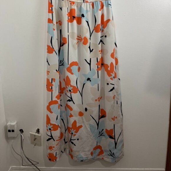 Diane Von Furstenberg Lou Lou Long Silk White Floral Maxi Dress - Picture 2 of 10